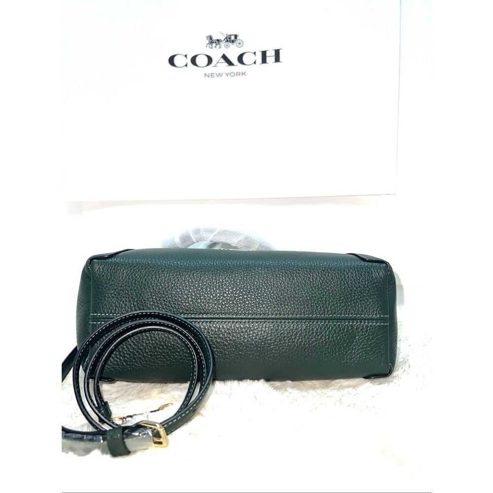 🔥🎁NWT! Coach KACEY Satchel Leather Handbag Green C6229 Msrp:$350.00 - Picture 3 of 6